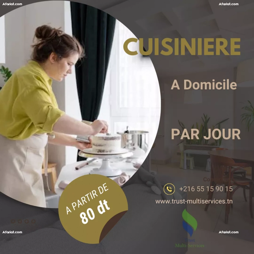 Vous cherchez une cuisiniere par jour a Rades?