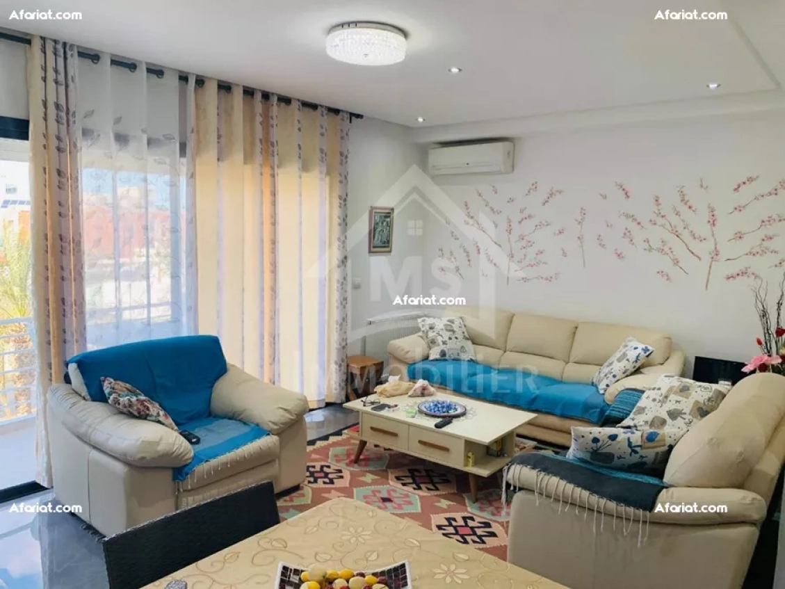 à vendre un APPARTEMENT S+2 meublé à NABEUL