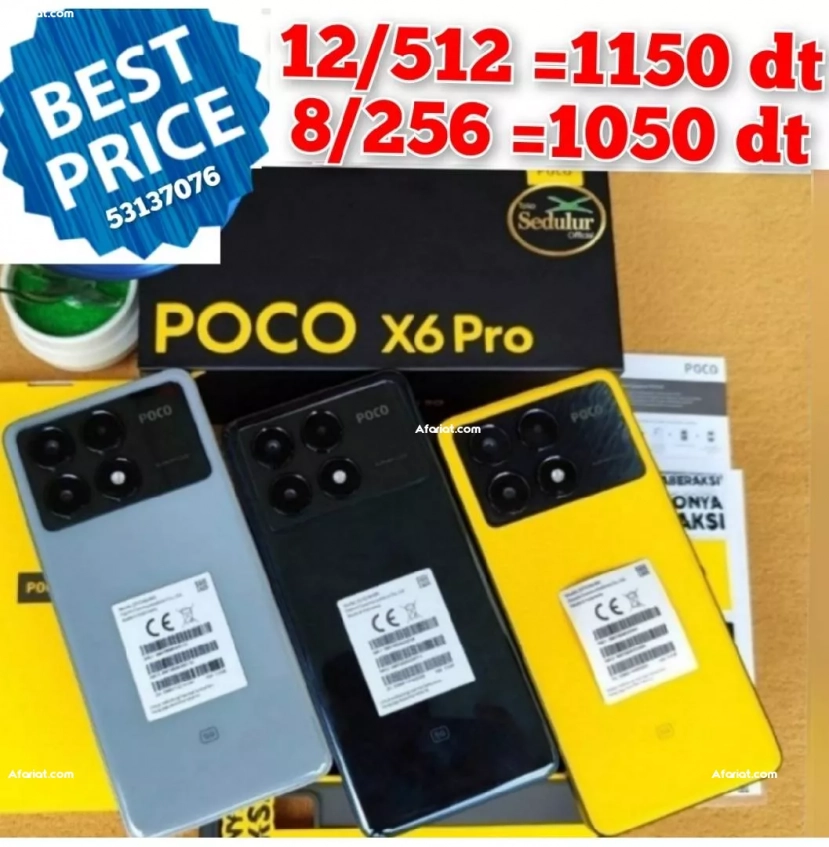 poco x6 pro 5G Cacheté validé ☎️53137076