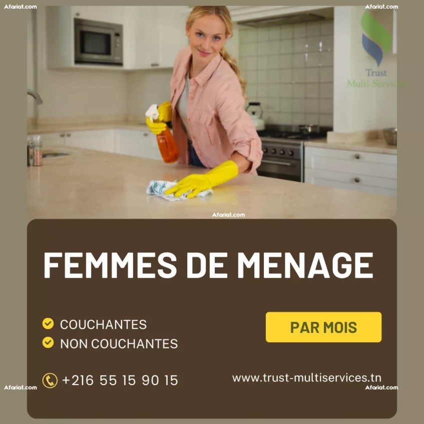 FEMME DE MENAGE COUCHANTE A MORNAG