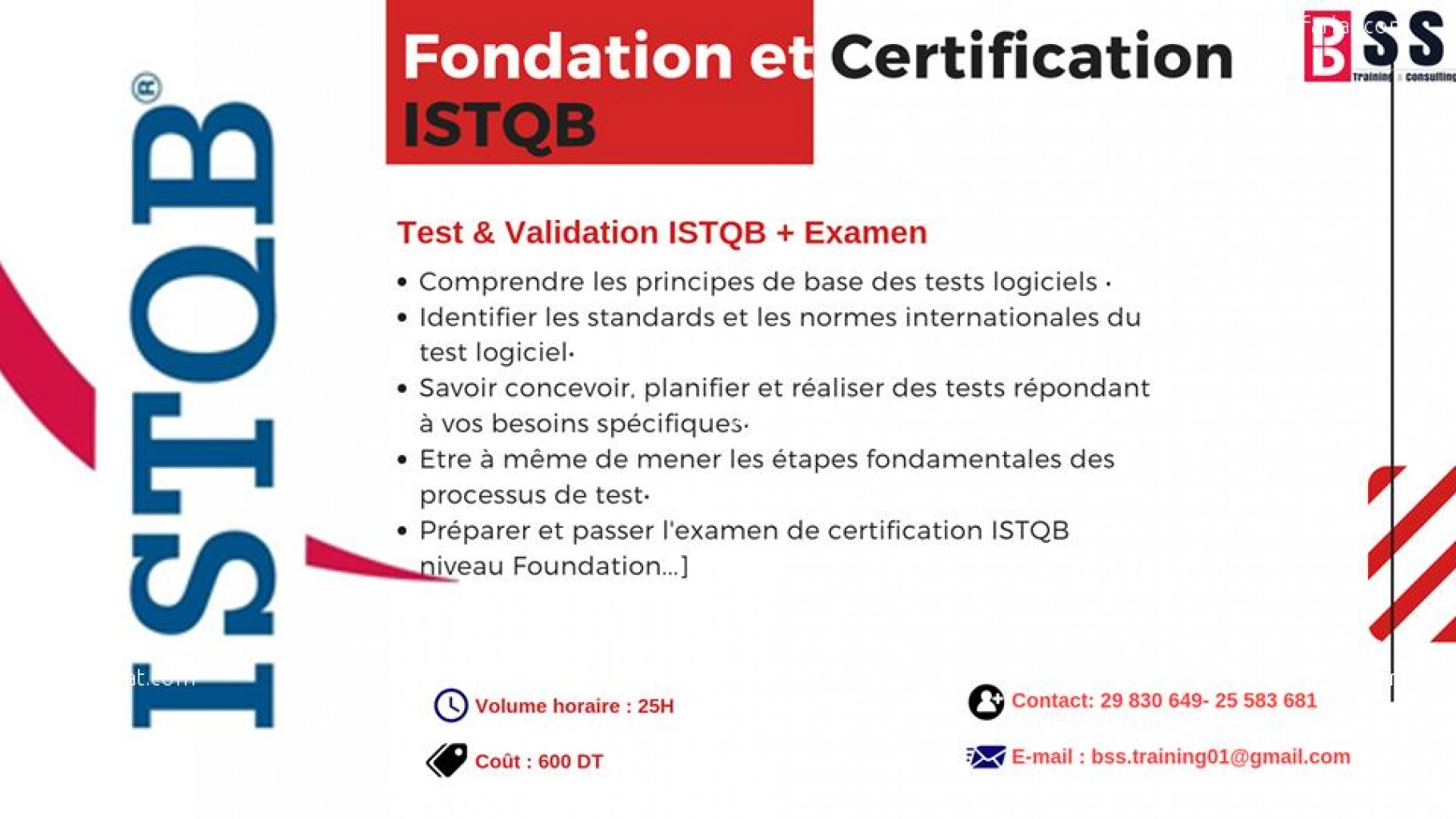 Formation et Préparation certification  ISTQB