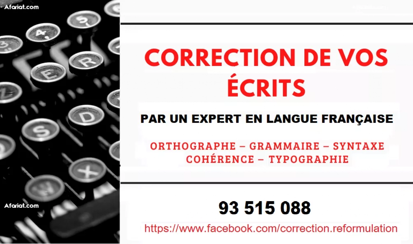 Correction de tous vos documents en langue française