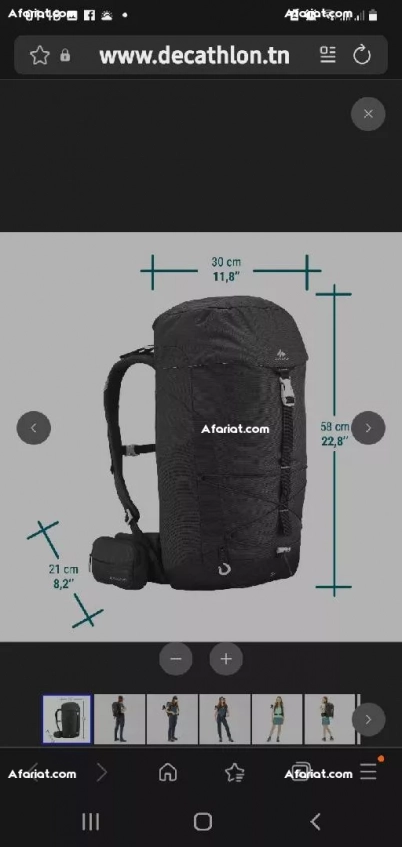 sac camping quechua 30l