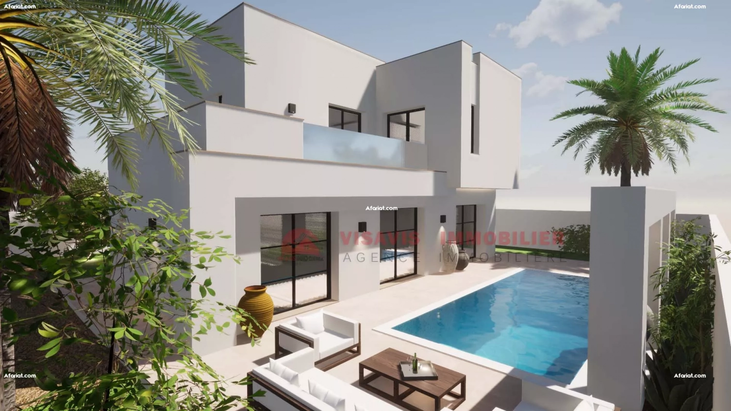 CONSTRUIRE UNE VILLA AVEC PISCINE ZONE URBAINE À DJERBA TUNISIE