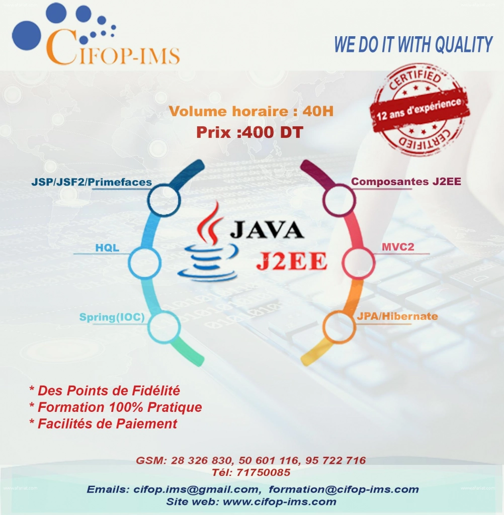 Formation Pratique en JAVA / J2EE - Afariat Tayara