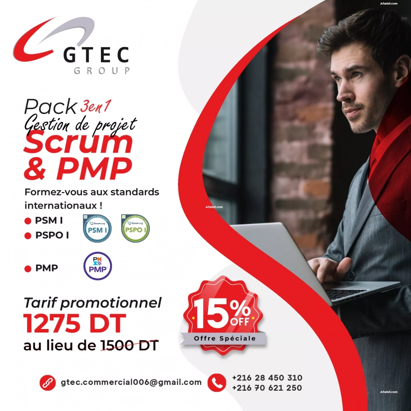 Formation 3 en 1 : Scrum PSM1 & PSPO 1 + PMP