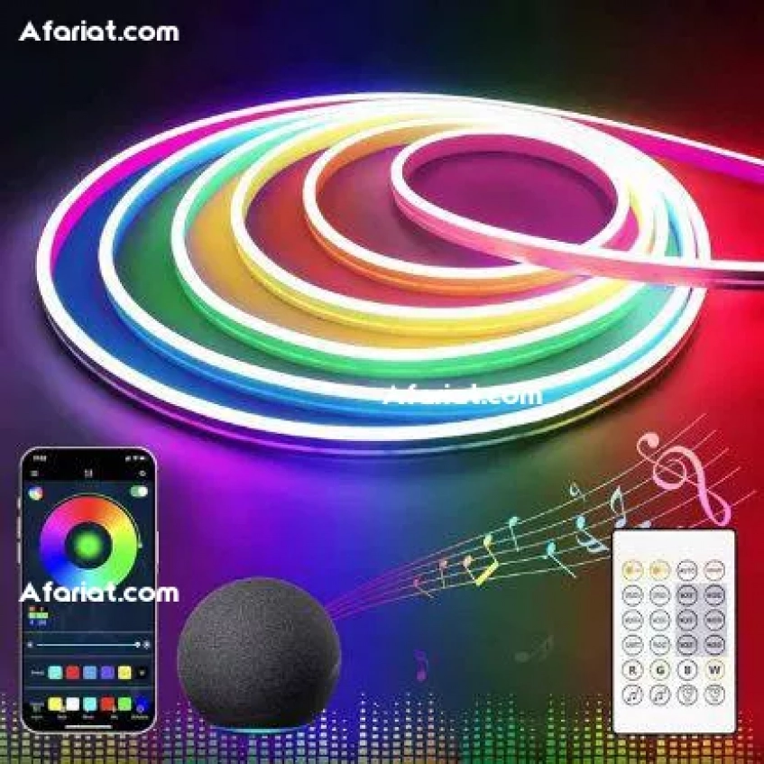 ruban LED Néon RGB flexible de 5 mètres
