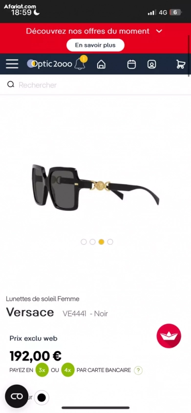 Lunette versace importer france