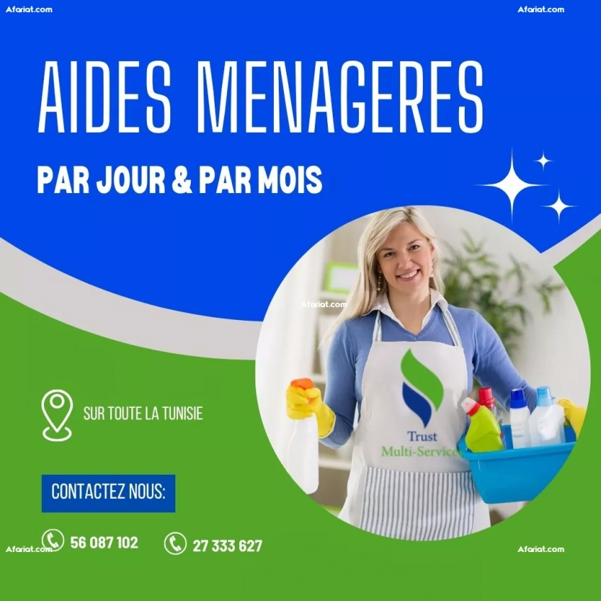 Besoin d’une aide-ménagère à La marsa ?