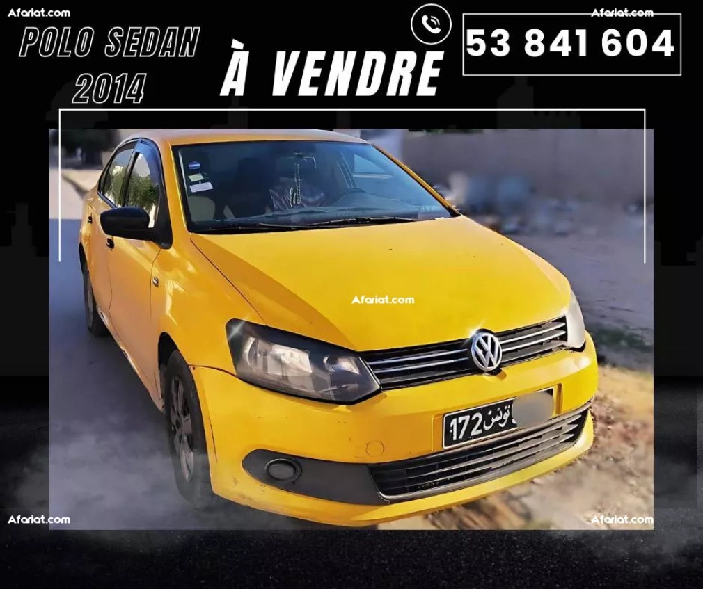 à vendre voiture polo sedan 2014