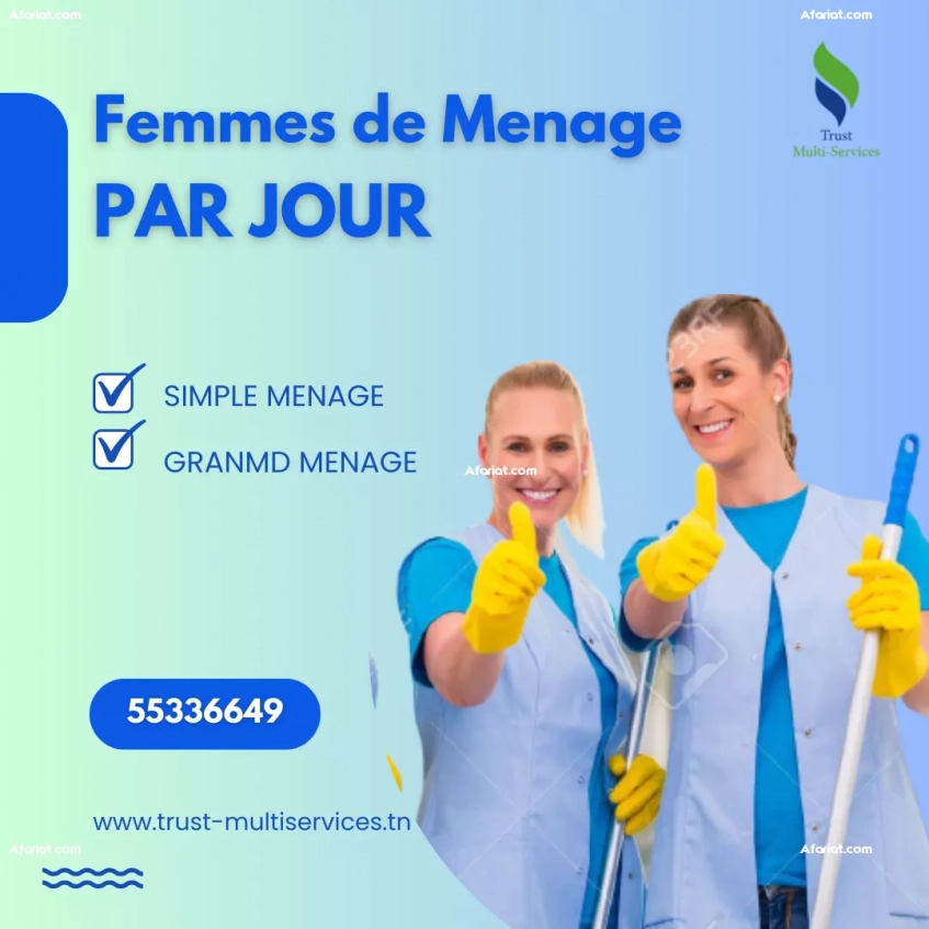 femme de menage par jour a Sousse