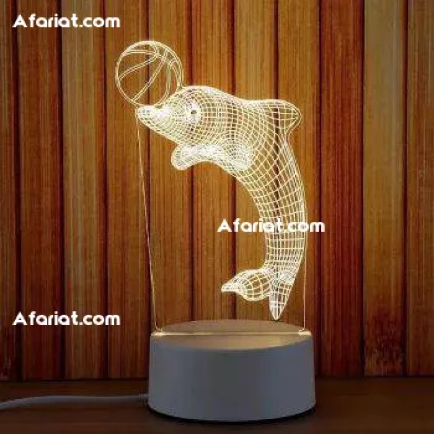 Veilleuse 3D En Forme Dauphin LED