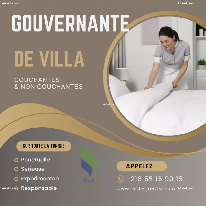 GOUVERNANTE DE VILLA NON COUCHANTE A BOUMHAL