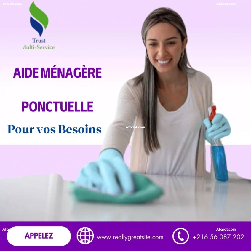 Besoin d’une femme de ménage fiable et efficace à Montfleury ?