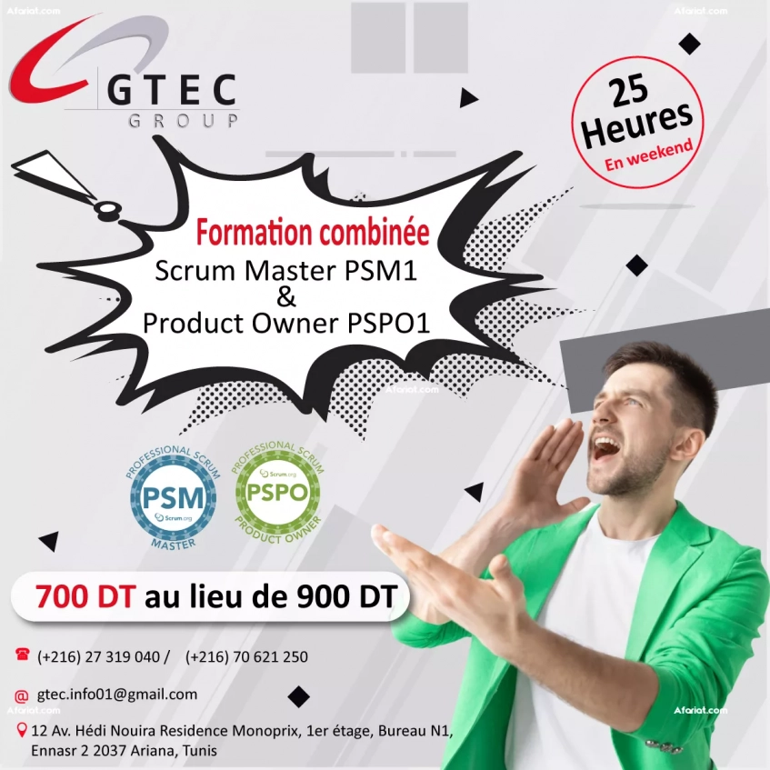 Promotion : Formation Agile Scrum Master et Product Owner