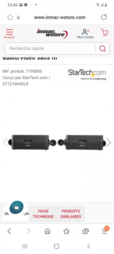 StarTech.com Extender HDMI WiFi jusqu'à 200 m - Amplificateur HDM