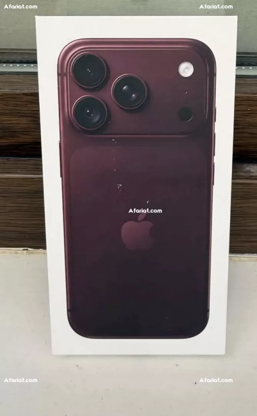 Iphone 18 pro 256 gb burgundy cachete avec cache original apple