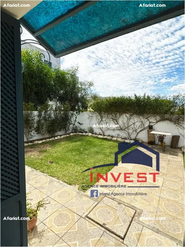 Appartement S3 meublé avec jardin à Gammarth