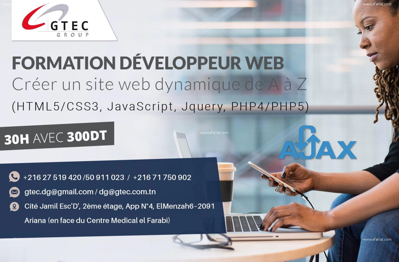 GTEC: Réduction sur la formation Développement Web