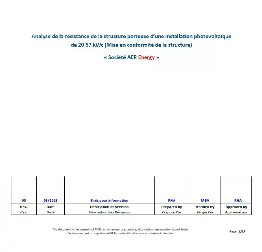 Offre de service - Préparation des plans génie civil.
