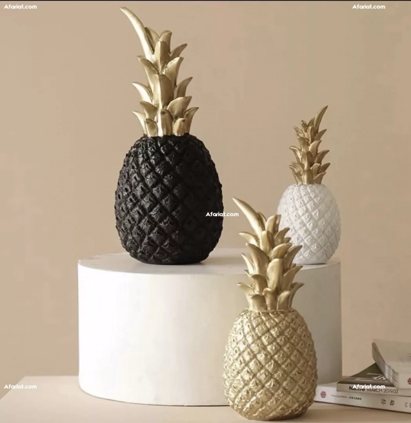 Série de 3 ananas décoratifs