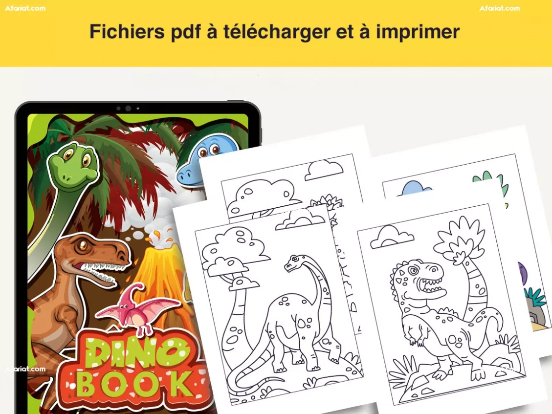 cahier de coloriage dinosaures pour enfant