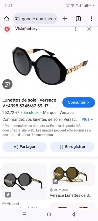 lunette Versace femme