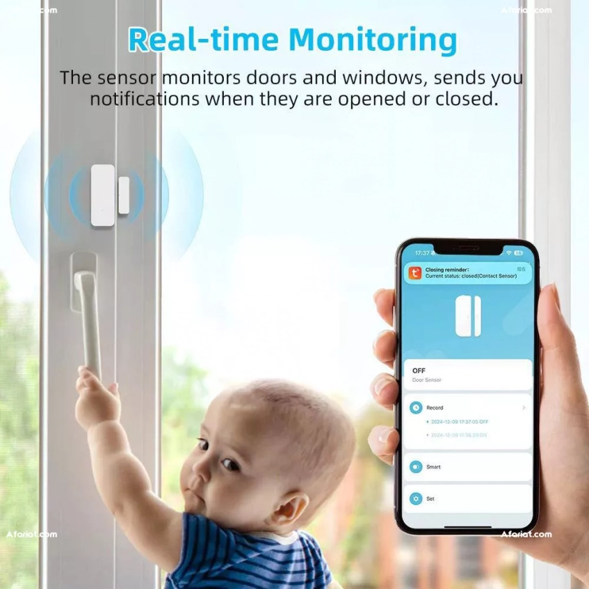 Détecteur de fenêtre de porte intelligent