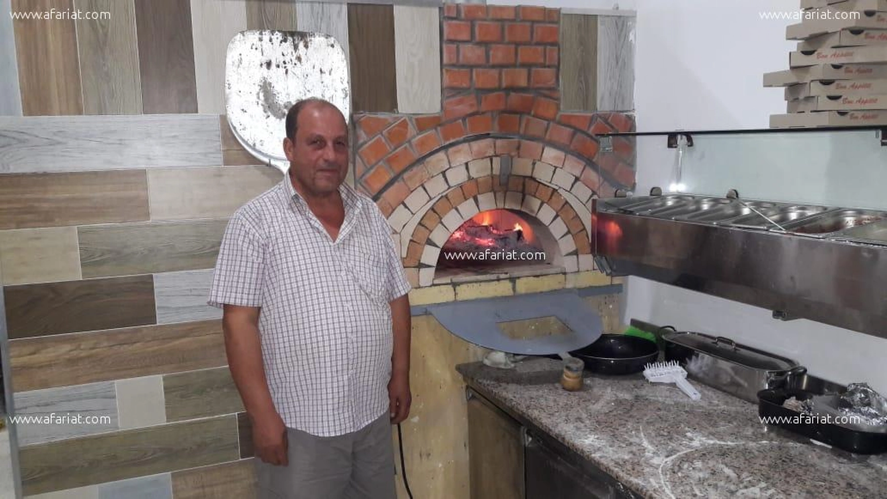 fabrication   de  fours pizza a bois et a gaz