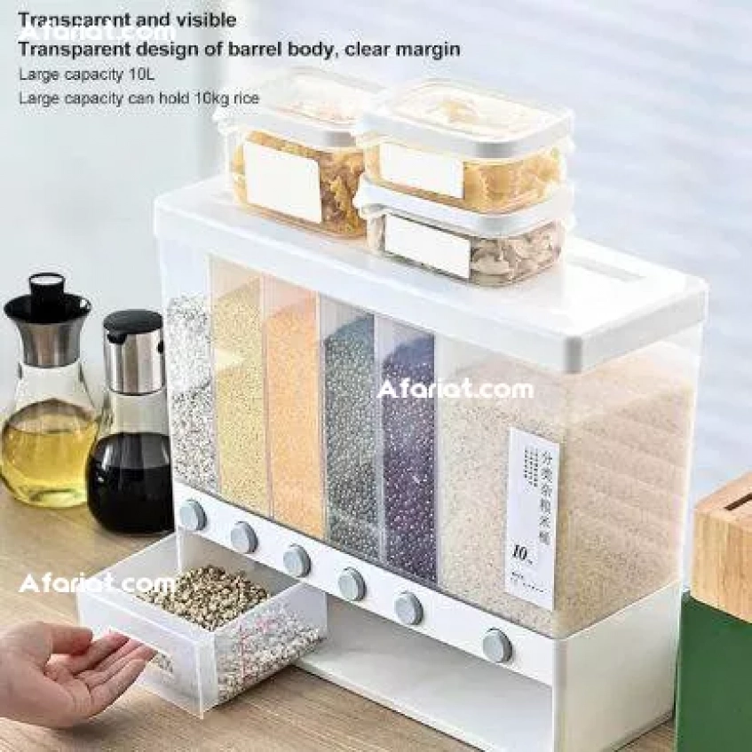 Distributeur Cereales Mural Etanche pour Aliments Secs 10 litres