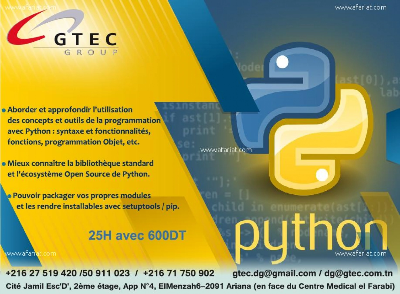 Formation Certifiante en Python