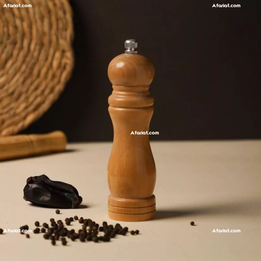 Moulin à Poivre et Épices 16 ou 20 cm en Bois Naturel