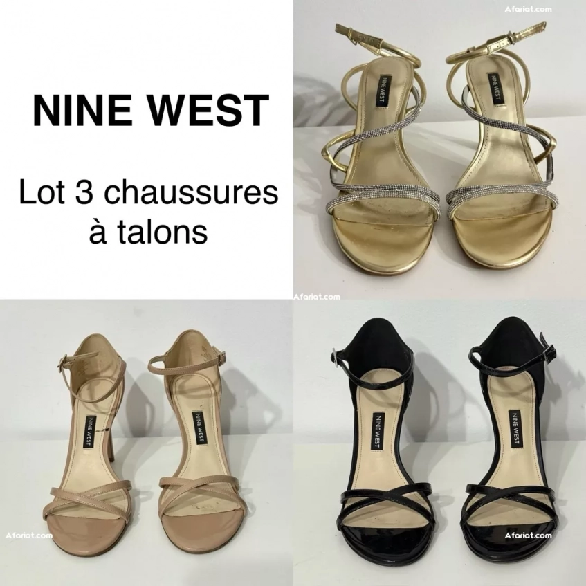 Lot 3 chaussures à talons NINE WESR