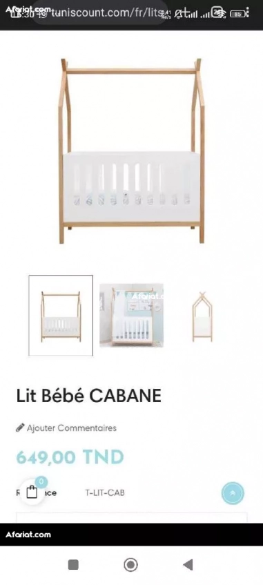 lit cabane bébé de 0 a 36 mois