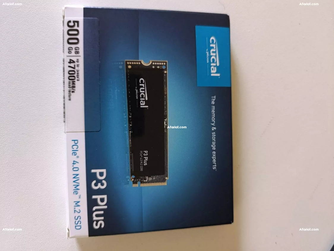 Crucial P3 Plus 500 Go NVMe M.2 SSD – Neuf, Importé de France