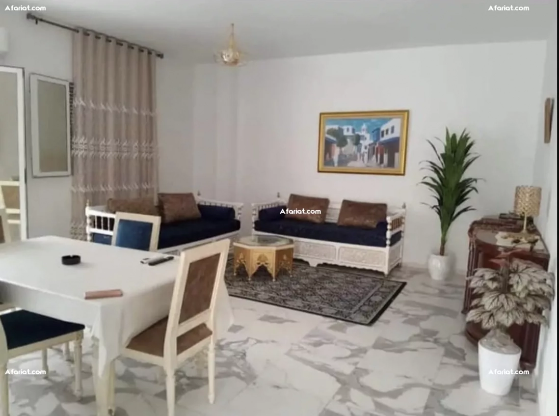 à louer un etage de villa S+3 meublé ou vide sidi bousaid