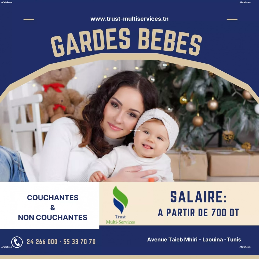 DES GARDES BÉBÉS DISPONIBLE DE SUITE A ARIANA