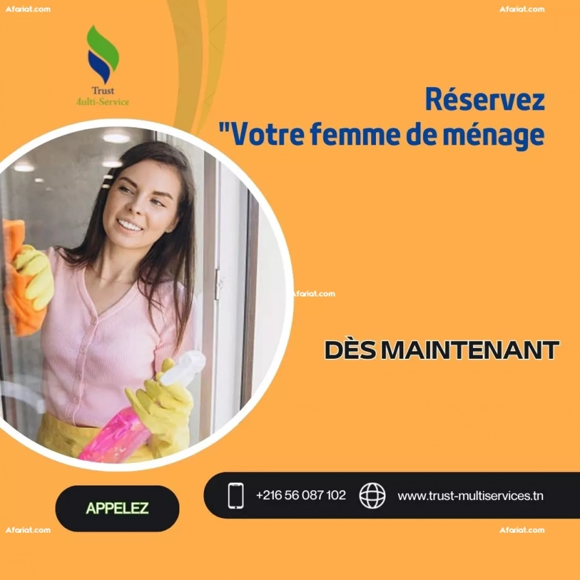 une femme de ménage à la journée à Ben Arous