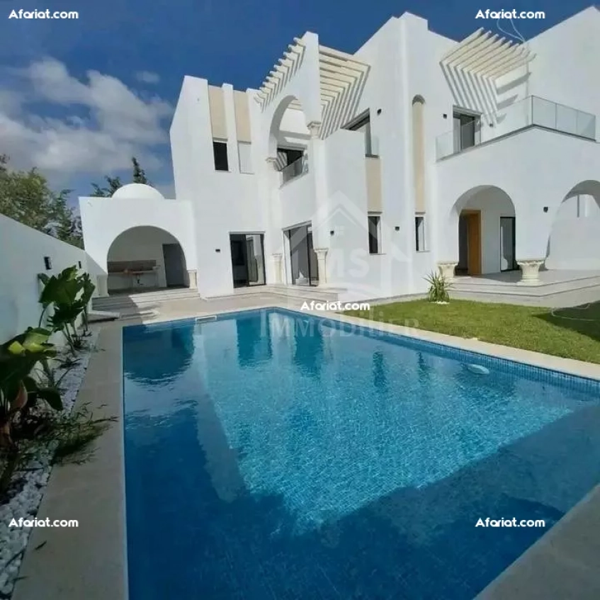 Villa toute neuve S+4 avec piscine à vendre à Hammamet Sud