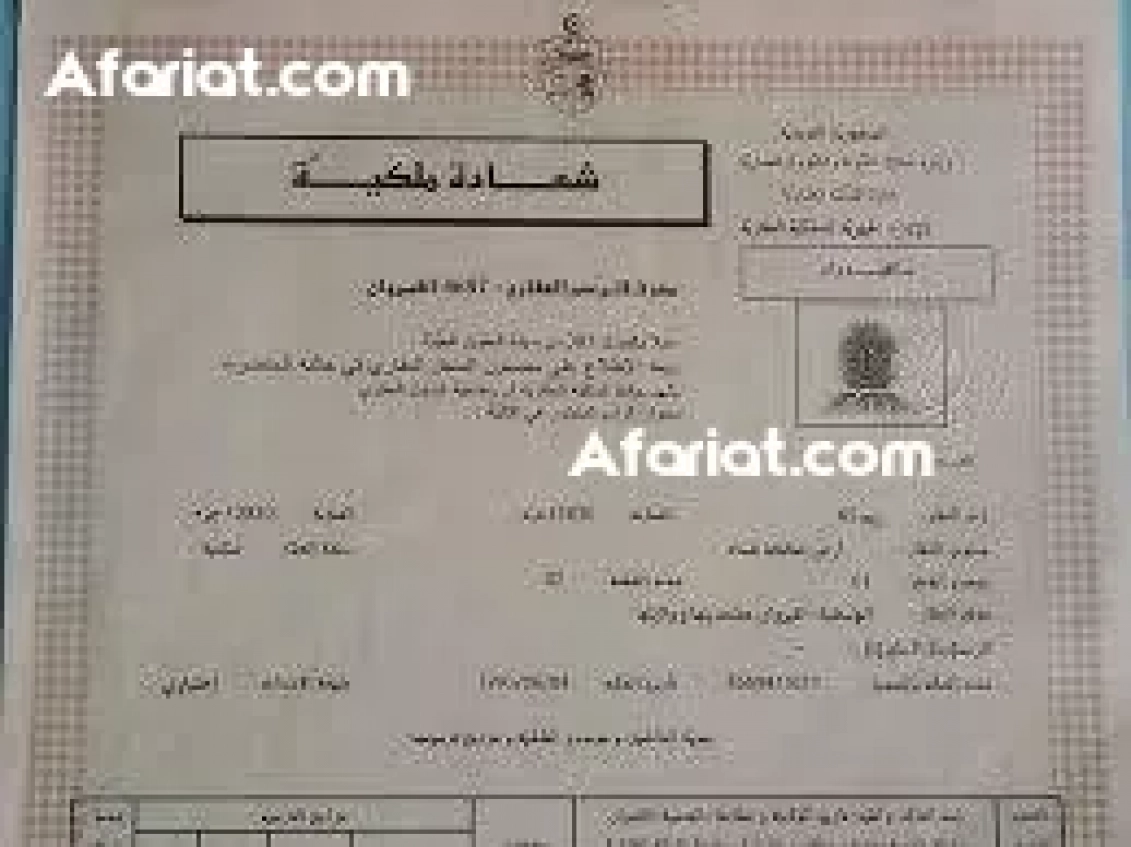 قطع أراضي للبيع بيضاء صالحة للبناء ومسجلة في دفتر خانة
