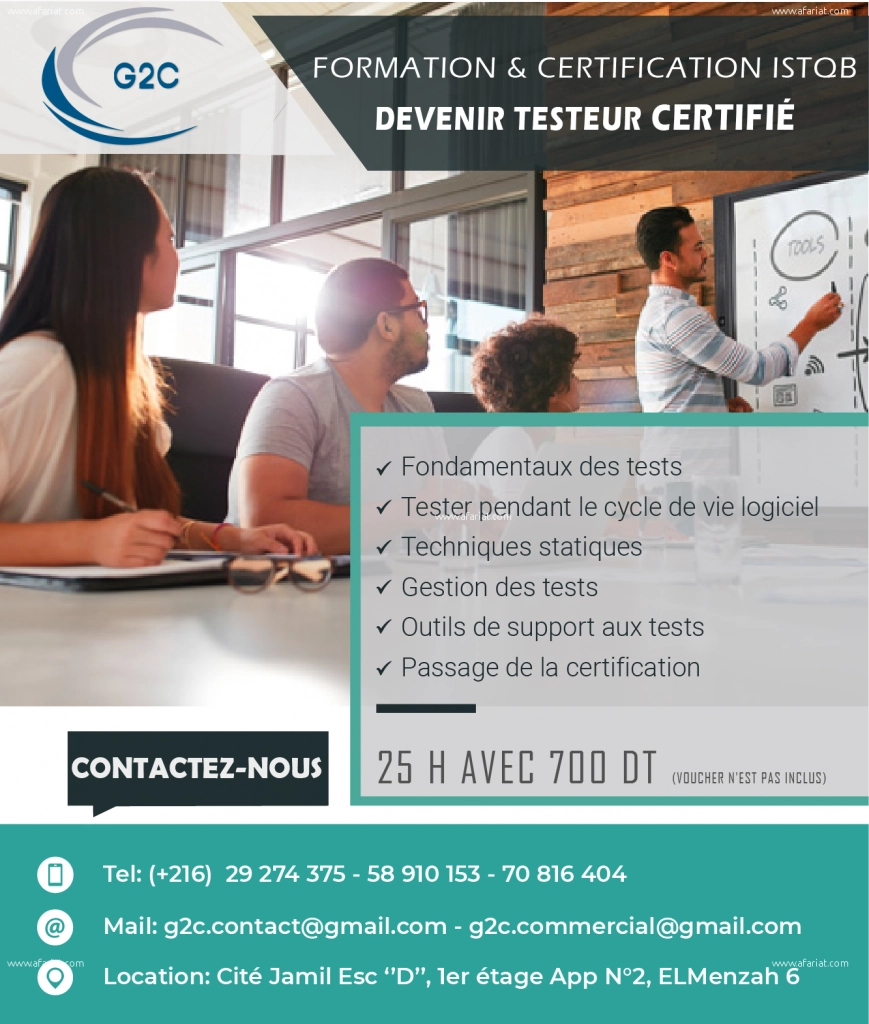 Offre de formation Certification ISTQB + Examen